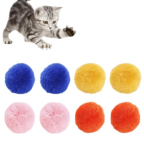 Pompom Bola Kucing Aneka Warna Mainan Interaktif FEZONE