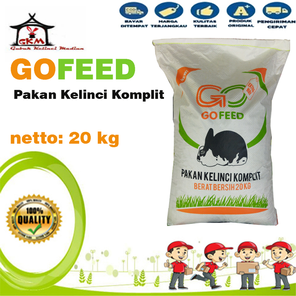 Pellet Pakan Kelinci GO FEED Orange 20 kg