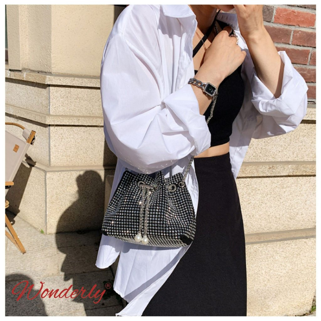 TAS SELEMPANG WANITA SERUT GLITTER