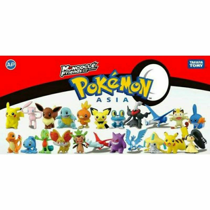 TAKARA TOMY Moncolle Pokemon Alfamart Mainan Miniatur Murah Charmender Gengar Chespin Articuno Manap