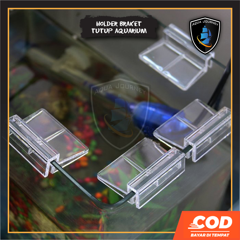 Akrilik holder bracket penyangga tutup aquarium akuarium