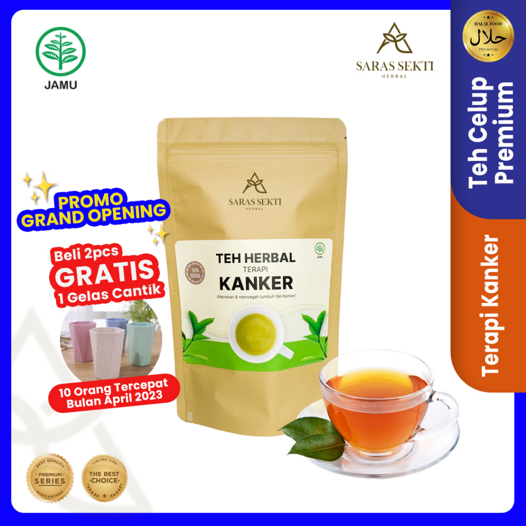 

SARASSEKTI Teh Celup Anti Kanker Herbal Minuman Terapi Kanker Alami Ukuran Besar 100% ORIGINAL