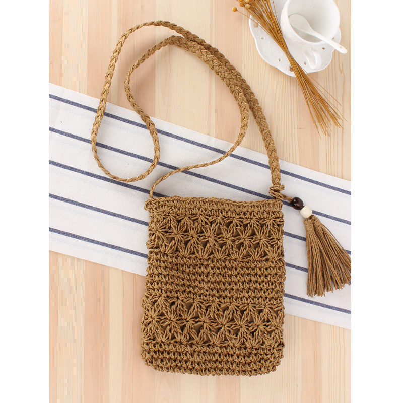 Rag Paper Straw Crochet Bag 10204