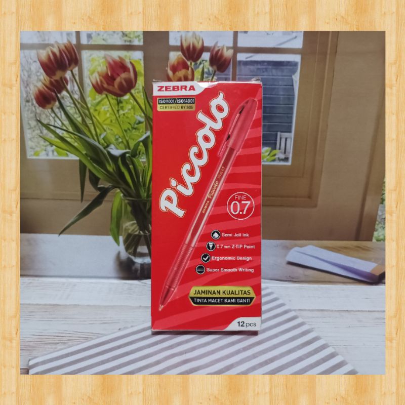 

Zebra Pulpen Piccolo isi 12 Pcs - Red