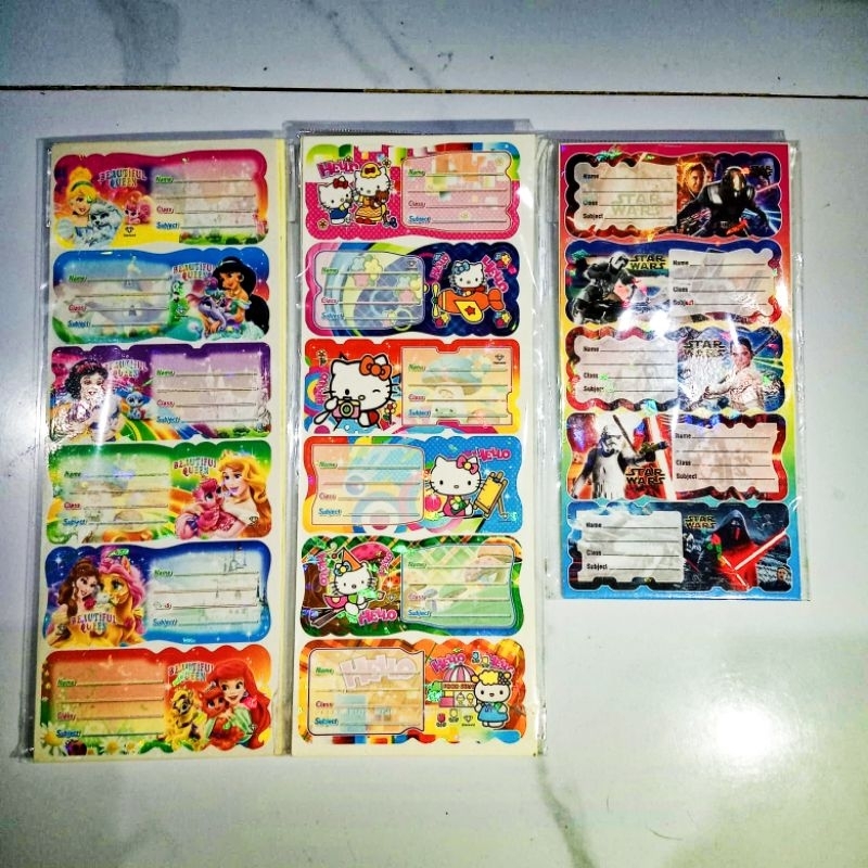 

Sticker Label Nama Buku Mata Pelajaran/ Sticker Nama