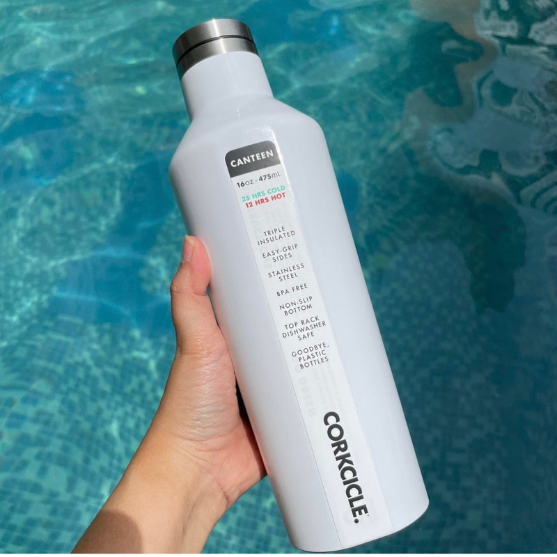Corkcicle Canteen Classic White 16 Oz