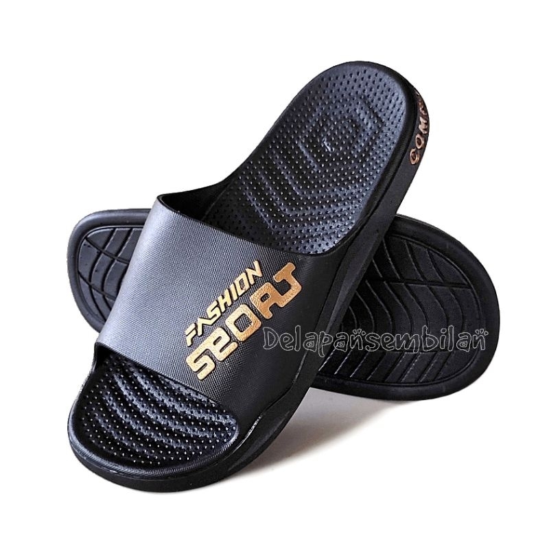 Sandal Pria Slide Fashion Sport / Sandal Karet Pria Viral Kekinian