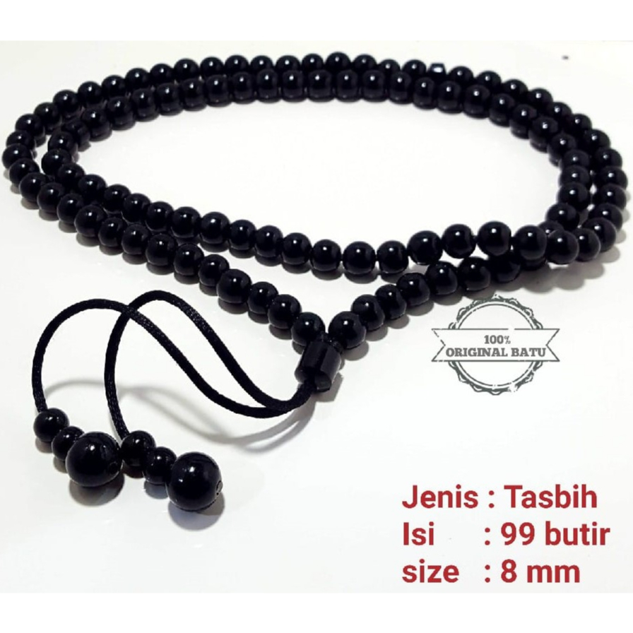 Tasbih 99 Asli/Natural Batu Black Jade