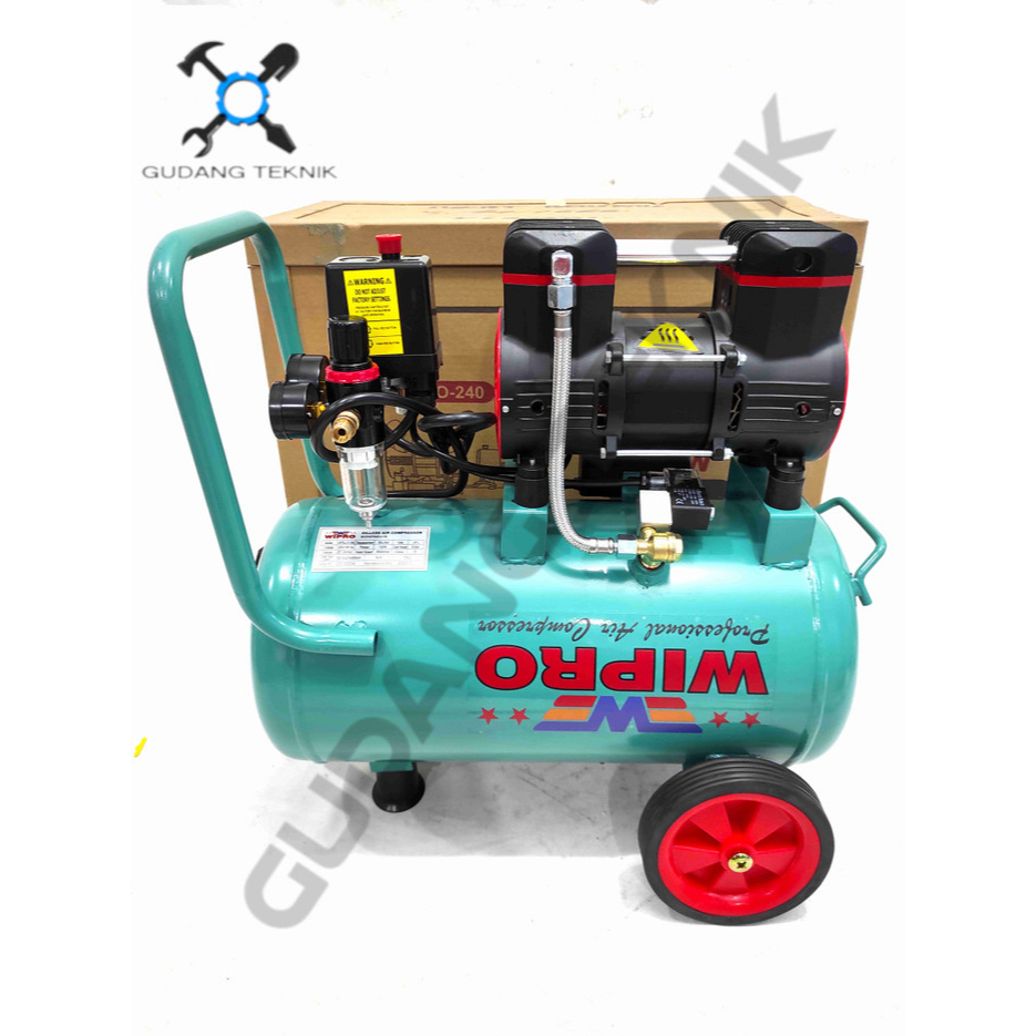 Kompresor Angin LISTRIK OILESS Kapasitas 24 Liter 1Hp APOLLO 240 WIPRO / Air Compressor Oilless Kompresor Udara Tanpa Oli 24 Liter 1 Hp APOLLO 240 WIPRO