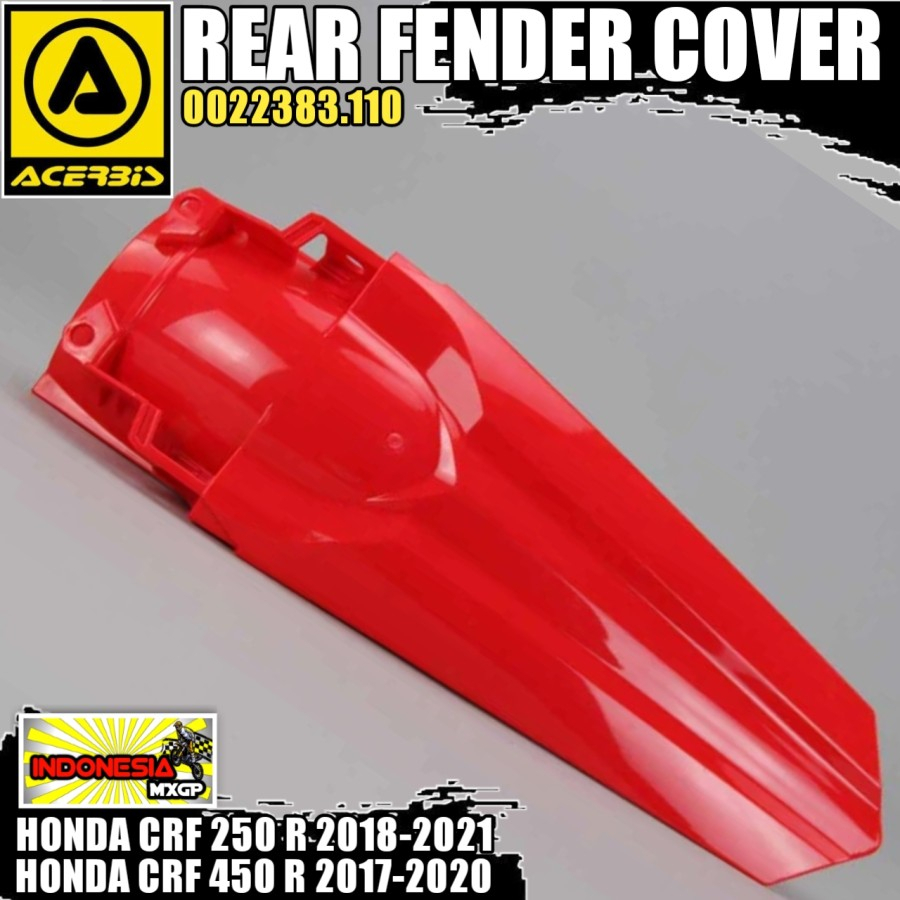 HONDA CR - CRF 250 450 R RX RWE ENDURO 2017 2018 2019 2020 2021 - ACERBIS REAR FENDER COVER - SPAKBO