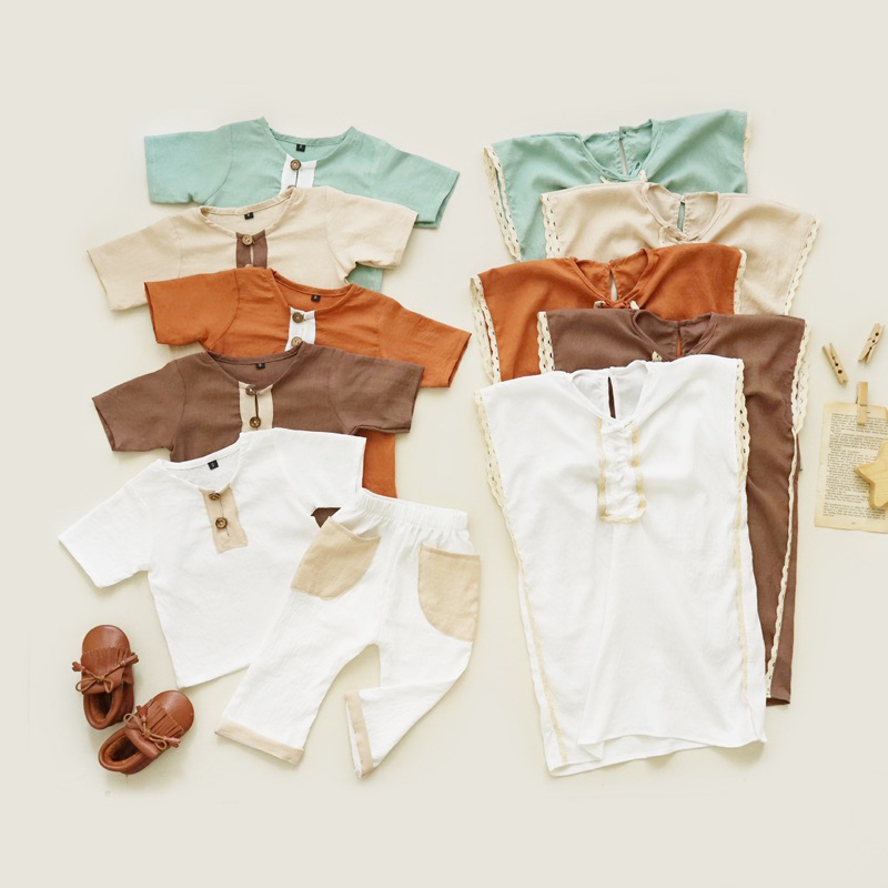 ZELBABYSHOP - RUHA RUHI SET (KAFTAN DAN SETELAN KOKO ANAK)