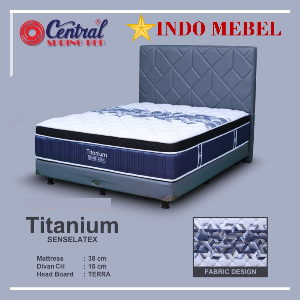 SET Springbed Central Titanium Latex Gold Series HB. Terra ( FULLSET )
