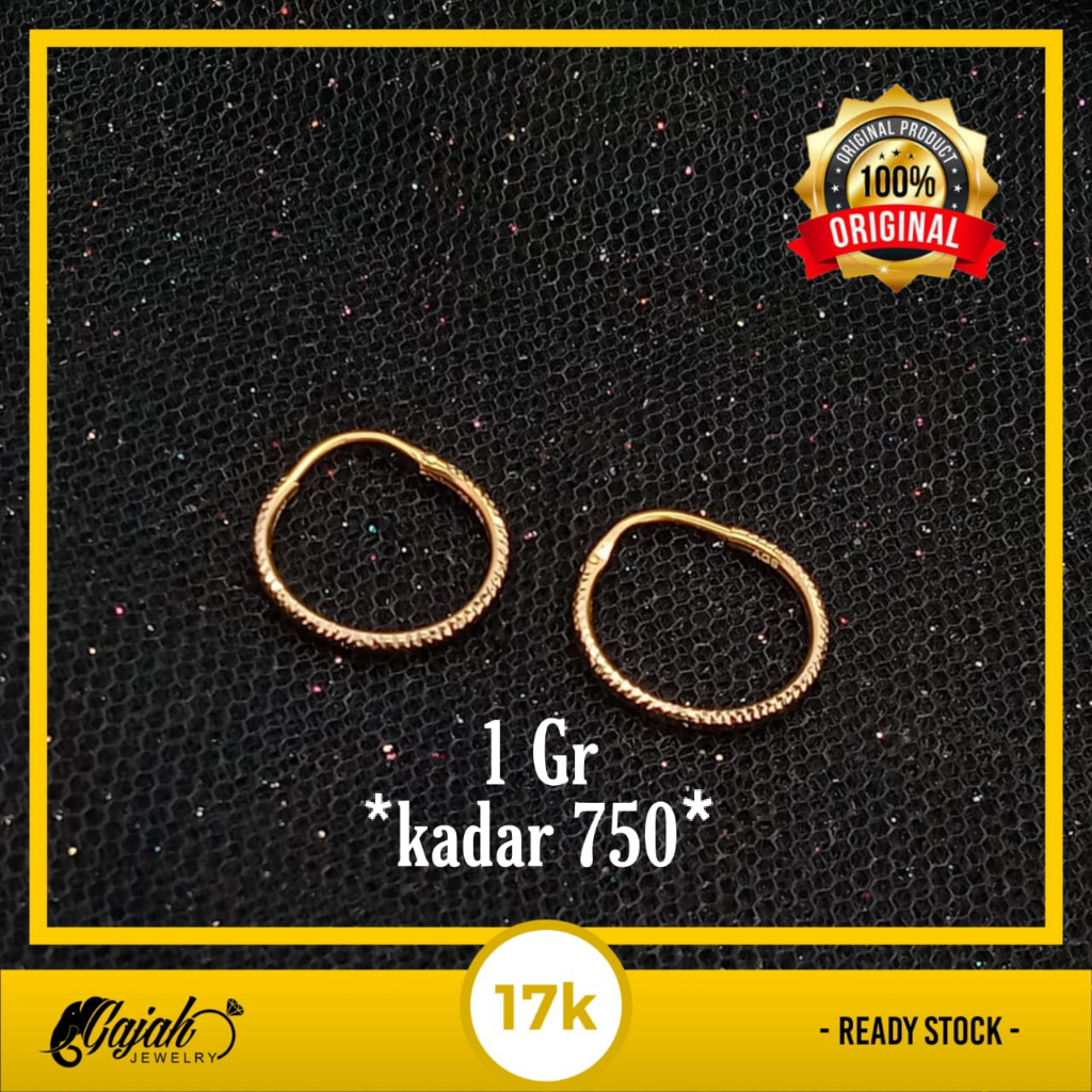 Anting Emas 17K - 1 Gr Kadar 750 - 4854