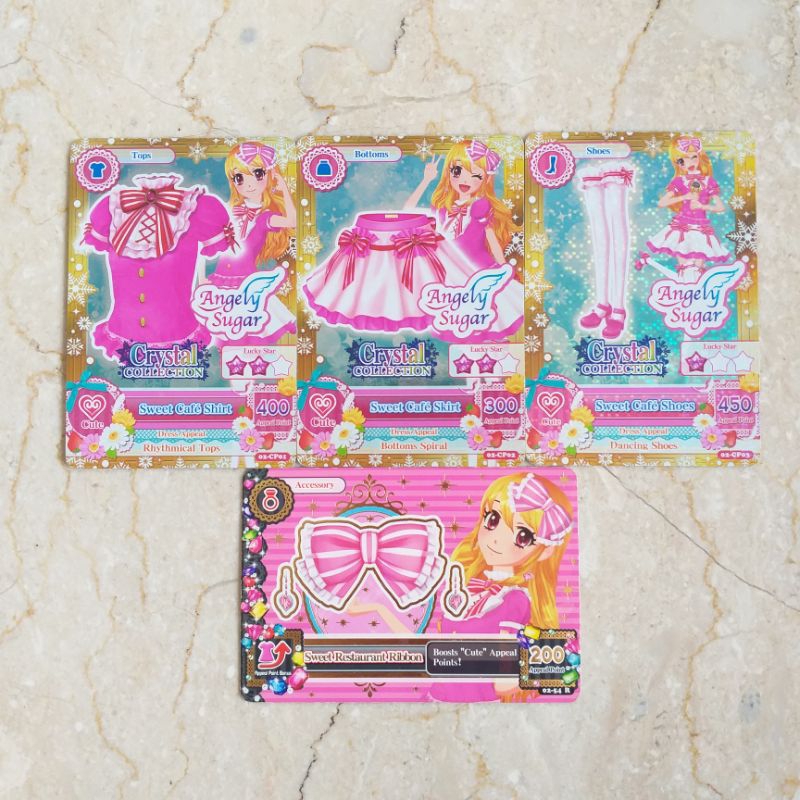 Aikatsu Indo Campaign Crystal Collection Angely Sugar Sweet Cafe Set Ichigo