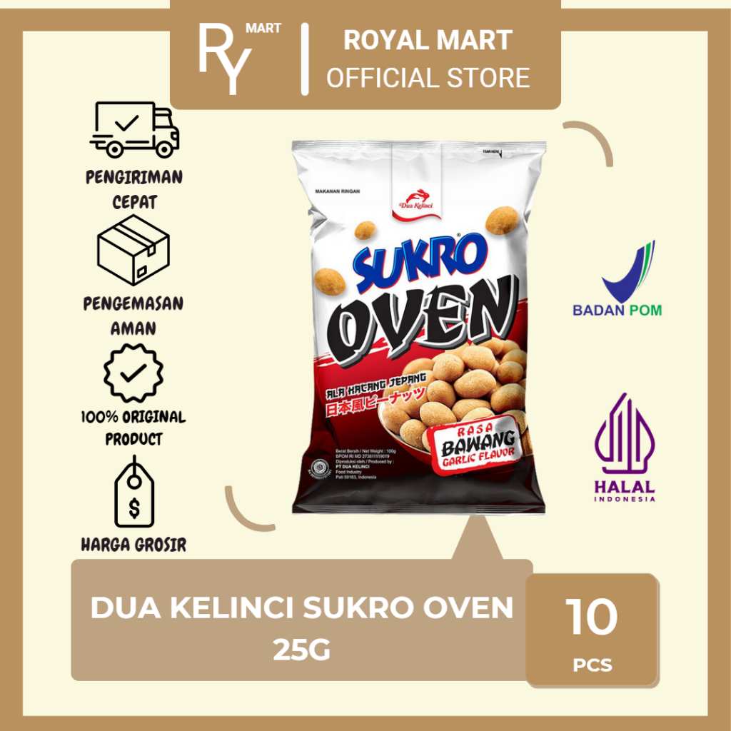 

Dua Kelinci Sukro Oven Bawang 25G 10's