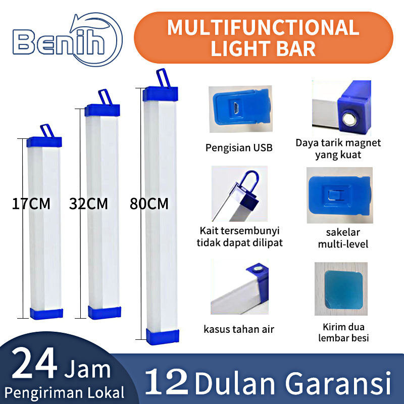 Lampu Emergency LED Lampu LED 40W 60W 80W Lampu Belajar Pengisian Usb Lampu Darurat Multifungsi Untuk