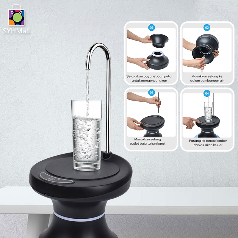 Pompa Galon Air Elektrik / Rechargeable Water Dispenser Electric Pump Automatic