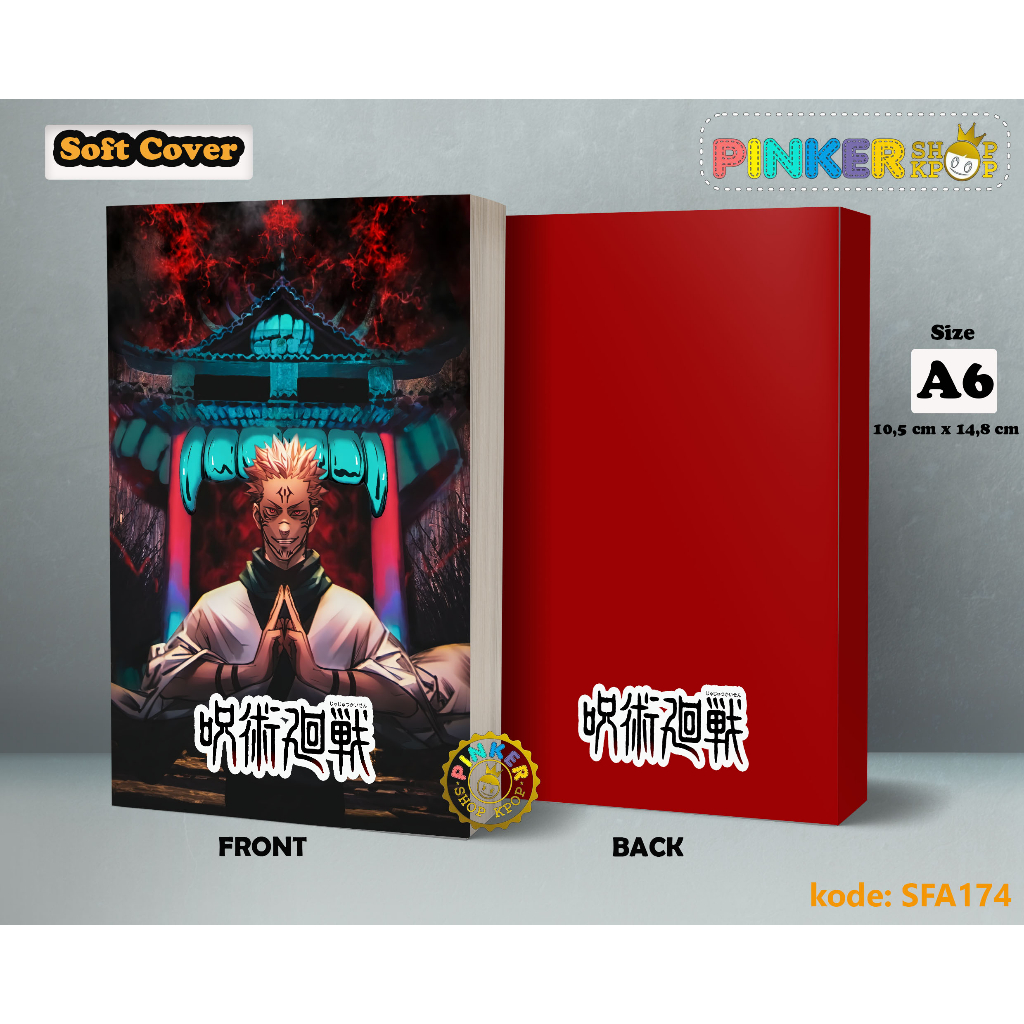 

(SFA174) Pocket Note Anime Jujutsu Kaisen Gojo 4 Softcover A6/A5 Buku Tulis catatan Notes Agenda Planner Jurnal