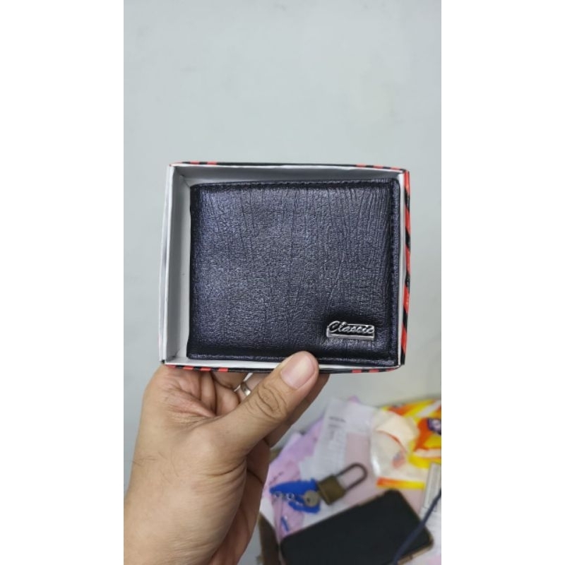 DOMPET PRIA MOTIF SERAT KAYU KULIT PU Sudah termasuk Box