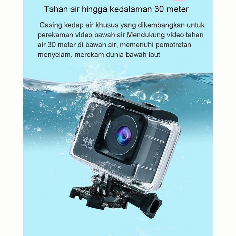 (COD,dalam Stok)kamera olahraga 4K Action Camera Kamera Video Tahan Air 4k Portable DV Camcorder 1080P Murah