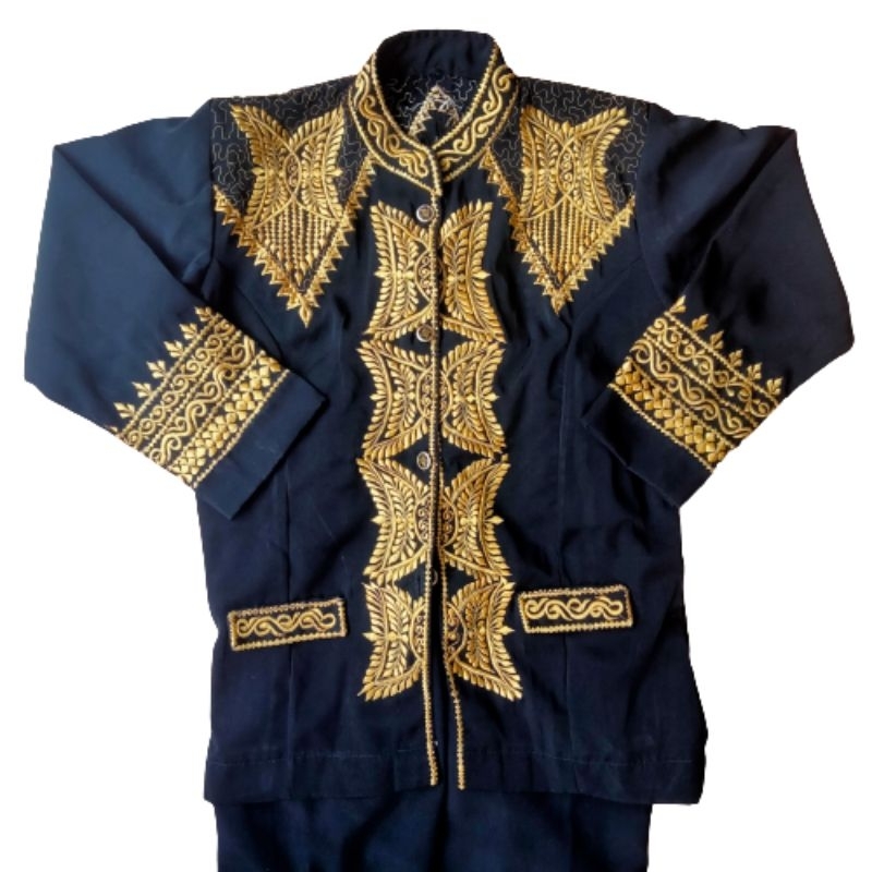 BAJU KARNAVAL ANAK ACEH/BAJU ACEH COWOK MOTIF PINTU ACEH 01