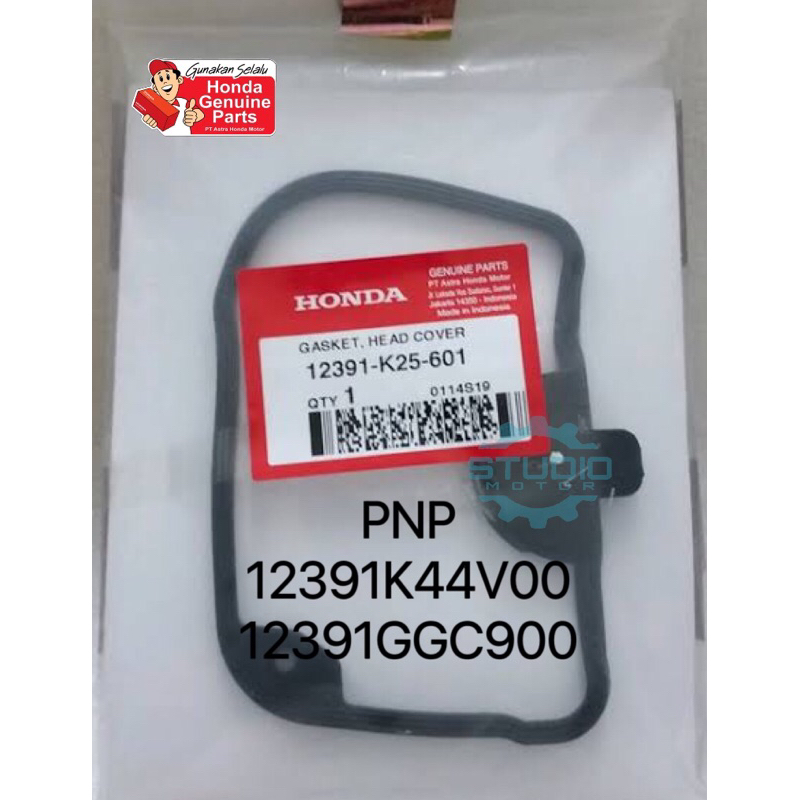 12391K25601 Gasket Head Karet Head Untuk Semua Tipe Beat Fi ESP K25 / Beat Robot K44 K81 Scoopy Fi K16 K93 Spacy F1 Kzl Paking Tutup Dexsel Klep ORIGINAL Honda AHM 12391K44V00 12391GGC900