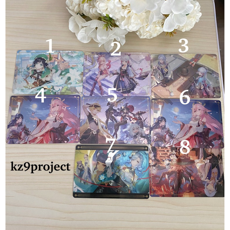[NEW] Original Genshin impact metal card volume 2 bandai venti yae miko raiden shogun ayato kamisato