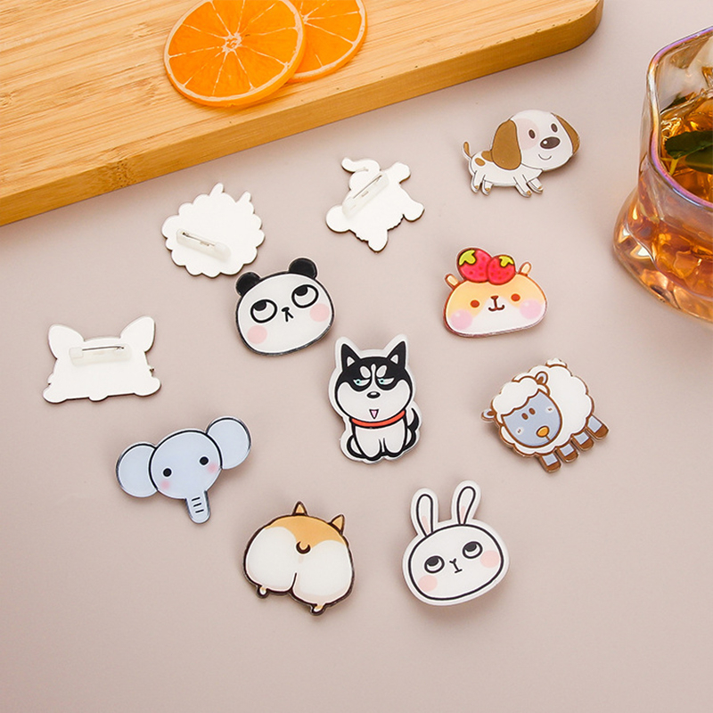 COD❤️Pin Akrilik Lucu Aksesoris Seri (Animal) untuk Tas Cute Pin Brooch Pin Bros Acrylic Korean Style-A.one