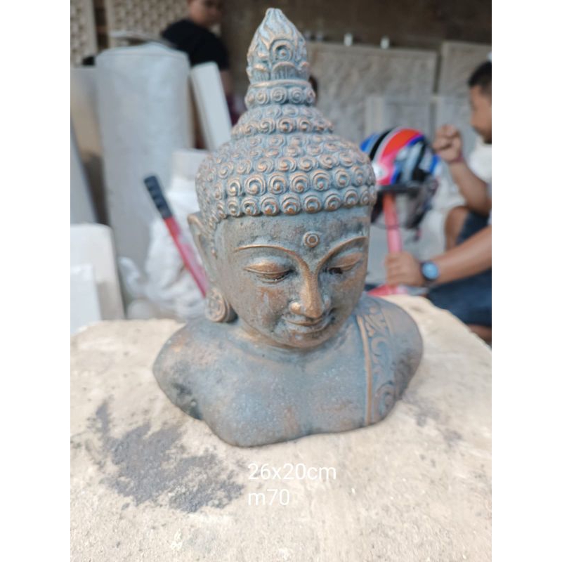 patung kepala dewa Wisnu 26cm