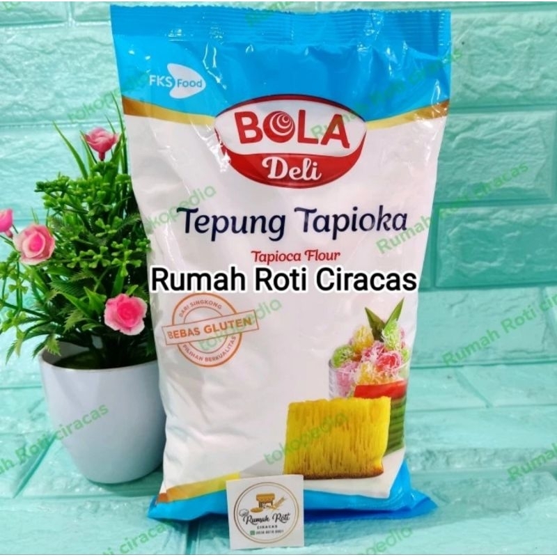 

TEPUNG TAPIOKA BOLA DELI BEBAS GLUTEN BERKUALITAS KEMASAN 500GR TAPIOCA FLOUR