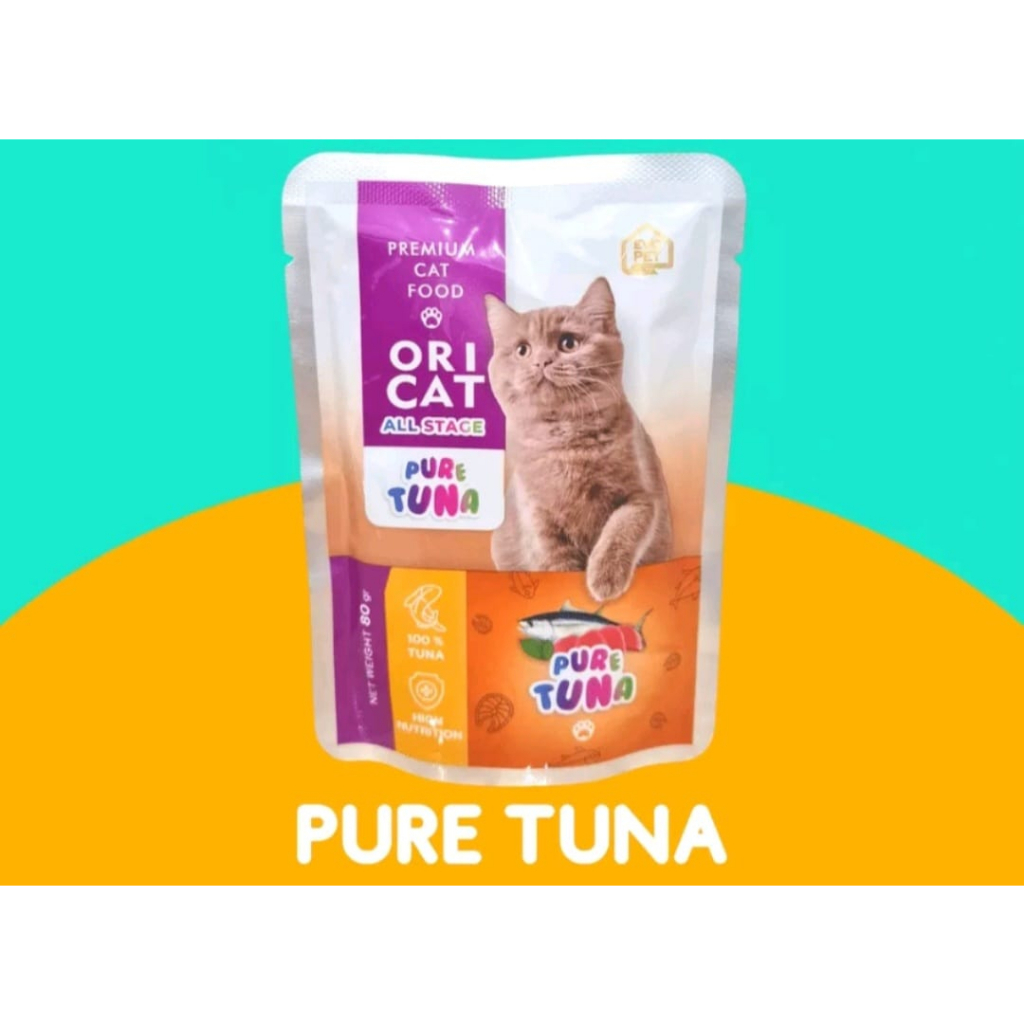 Ori cat pouch 80 gr adult &amp; kitten wet food makakan kucing basah