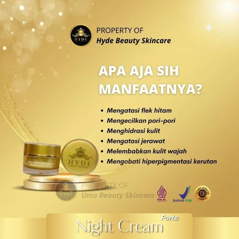 hyde beauty skincare night cream forte BPOM