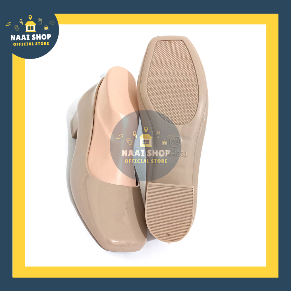 Sepatu Wedges Wanita Polos Kilau Size 36-40 Hak Tahu Sedang 3 CM Jelly Shoes Soft Color Glosy Slip On Kerja Kuliah Sekolah Terbaru Selop Heels Bahan Karet Kasual Korea Style Kekinian Slop Formal Cewek Import Premium Murah Pantofel Terlaris Jinjit Balance