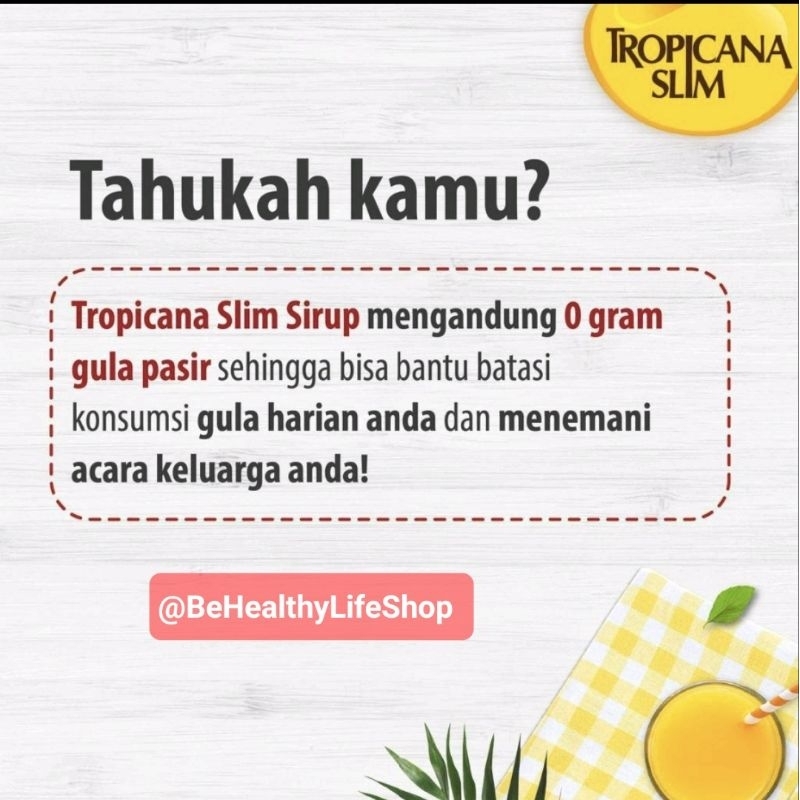 

Korzaln Tropicana Slim Sirup 750 Ml Bebas Gula