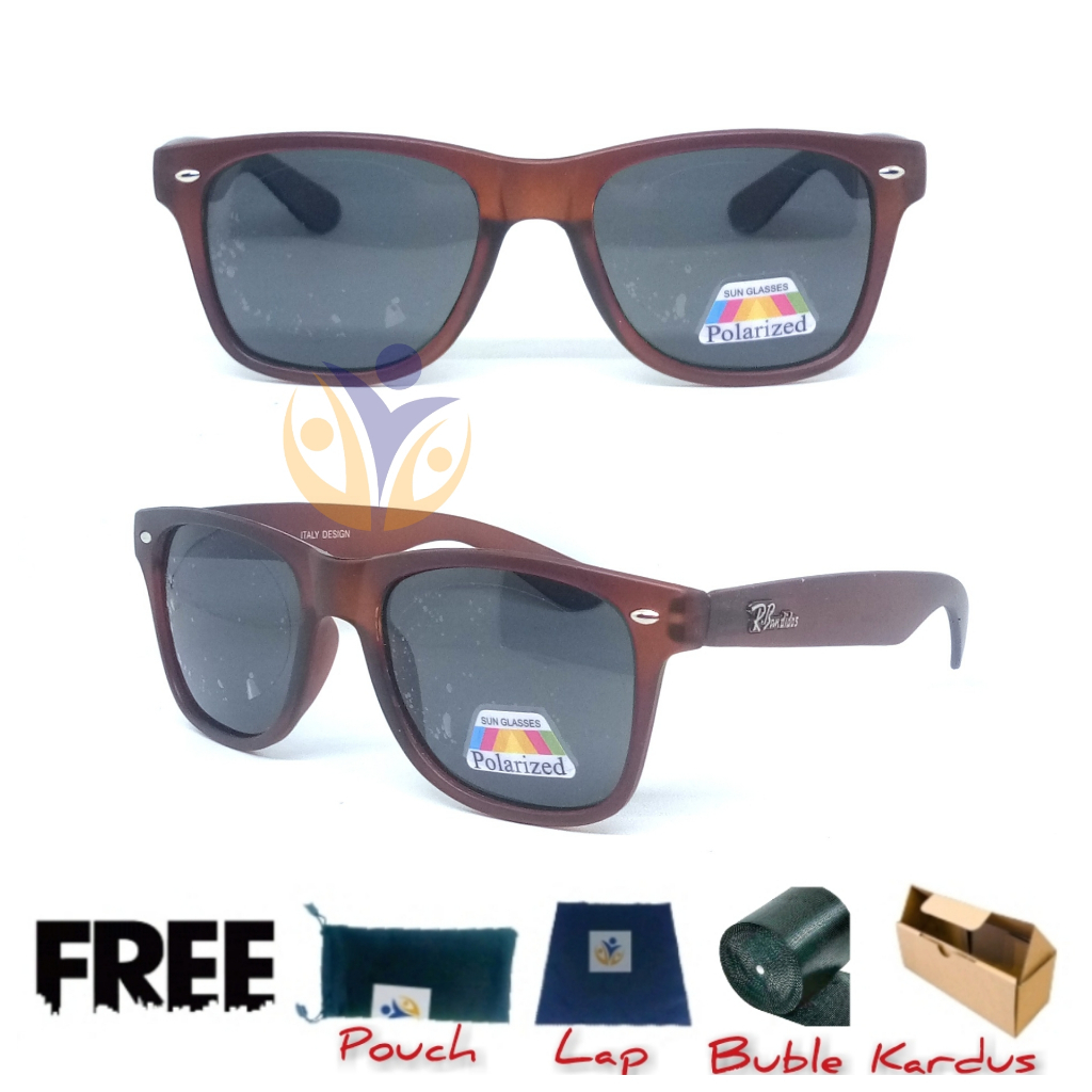 Kacamata hitam berkendara polarized doff matte