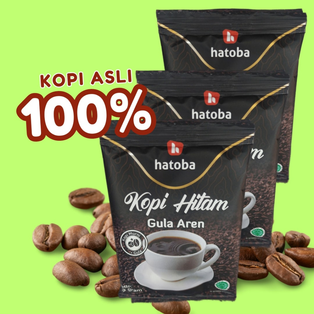 

100% Kopi Murni, Kopi Gula Aren Siap Seduh Kopi Premium Hitam Gula Aren Hatoba