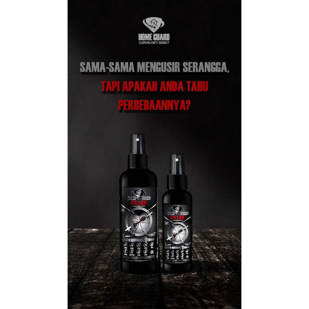 HOME GUARD KILLER 100 ml / 250 ml / 500 ml Keunggulan Cairan Anti Semut | Anti Kecoa | Anti Serangga