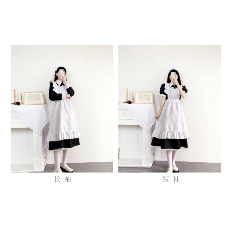 [Ready] Costume Maid Long Model A Lengan Panjang