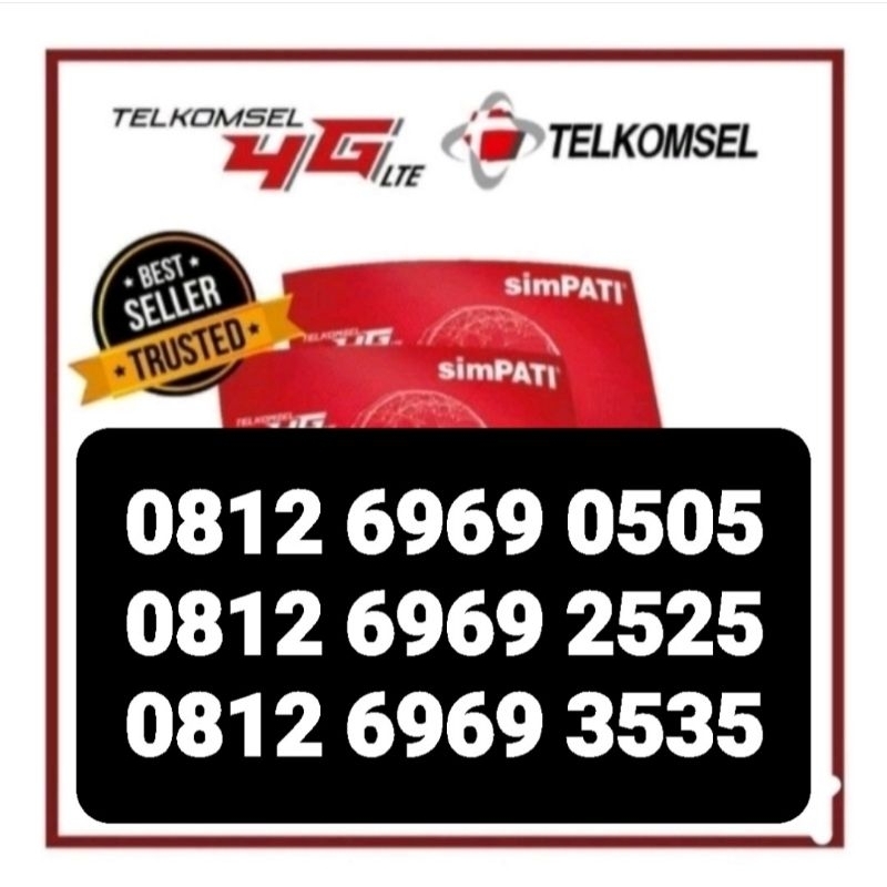 nomor telkomsel simpati cantik abab cdcd 0812 6969 0505,2525,3535