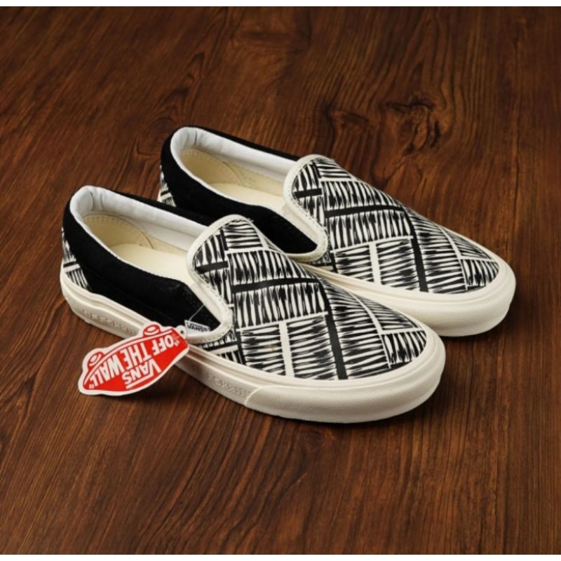 SEPATU VANS SLIP ON BIG CHECKERBOARD FORST GRAY / VANS SLIP ON HALF BIG CHECKERBOARD / VANS CATUR ABU PREMIUM TERLARIS