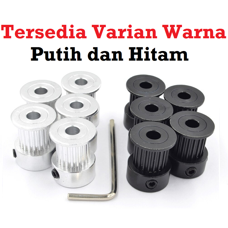 [HAEBOT] HTD5M Pulley Timing 60T W15 Bore 8 10 14 mm Puley Pully CNC Lebar 15mm 150cm gear Aluminium Pitch 5mm Aktuator Slider Router Mekanik 60 Teeth Gigi
