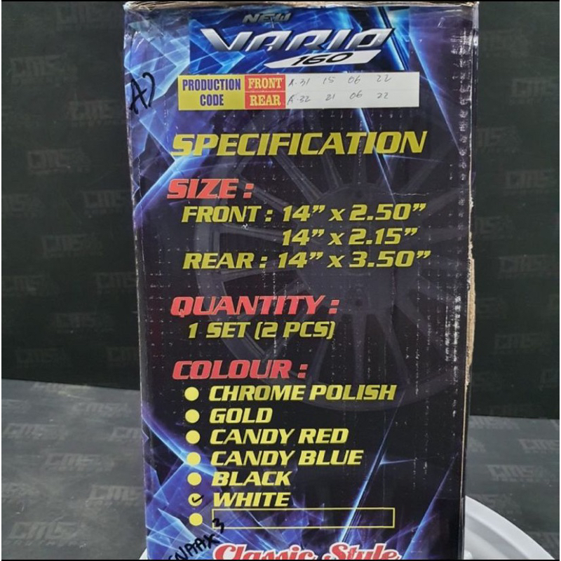 velg vario 160 cbs