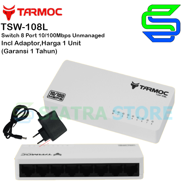 Tarmoc TSW-108L Switch Unmanage 8 port 10/100Mbps Plastic Case