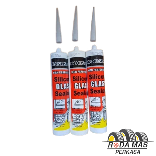 

HANDSOM LEM Silicone Sealent Kaca Acetic Silen White, Black, Clear - White RMP