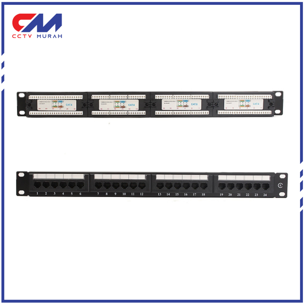 Patch Panel 24 Port AMP RJ45 CAT6/Rack Mounted Patch Panel 24 Port CAT6