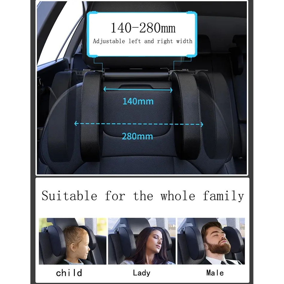 Bantal Penyangga Kepala Leher Jok Mobil Head Rest Headrest Neck Travel Pillow