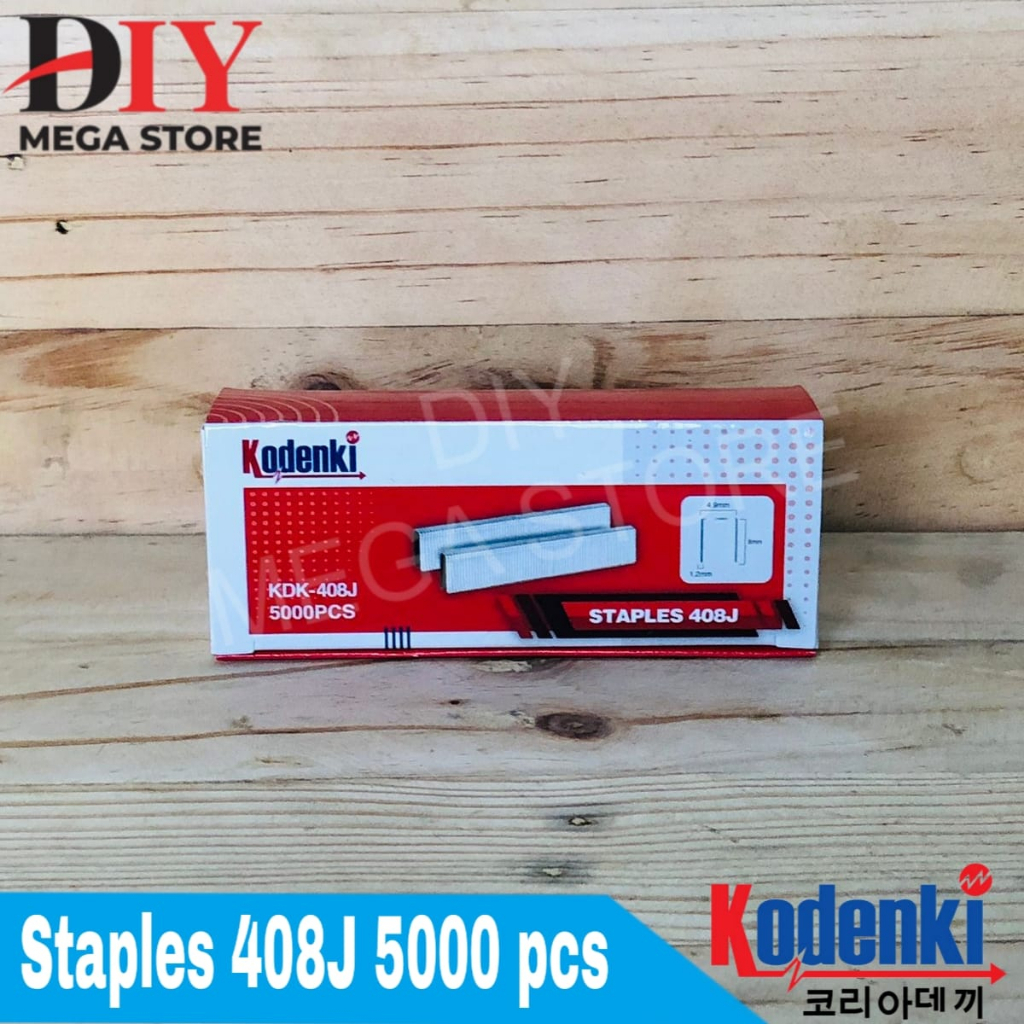 

Kodenki isi stapler 408J staples tembak angin 5000 pcs for rotan mebel kayu sofa dll 5000pcs 408 j