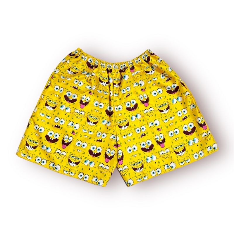 Celana Boxer Motif spongebob | Boxer Pria Dewasa | Boxer Distro | Celana Pendek | Celana Kolor