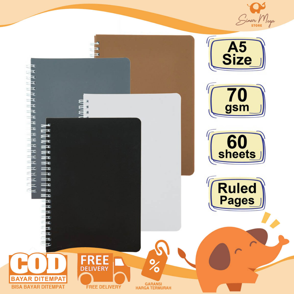 

Joyko Notebook A5 NB 690 Ruled / Buku Tulis Catatan Spiral / Notebook Diary Agenda Buku Catatan Bergaris