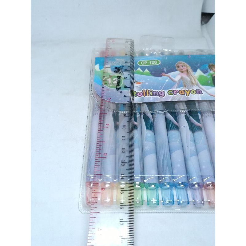 CRAYON 12 WARNA KRAYON PUTAR BERMOTIF KARAKTER KARTUN FANCY CP 128 1 PAK